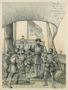 Mytteri ombord på Columbus fartyg Santa Maria (kromolit)
